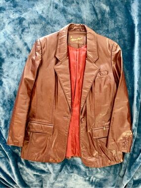 Vintage Etienne Aigner Leather Blazer